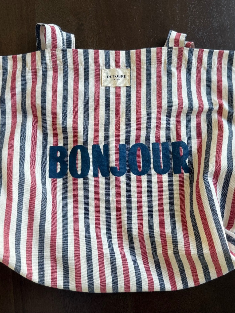 Sezane striped tote bag